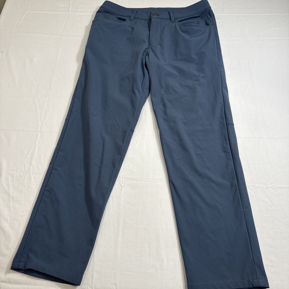 Lululemon Commission ABC Casual Dress Pant  Gray BLUE Stretch MEN 33X30 NWOT - Picture 1 of 6